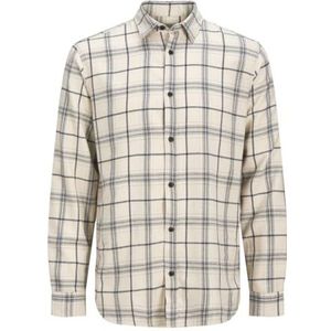 JJ REBEL Jrebchase geruit overhemd maat L herenhemd, Lichtbeige
