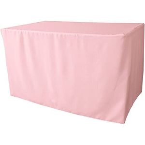 LA Linen TCpop PinkLgtP37 tafelkleed van polyester, 122 x 76 cm, lichtroze