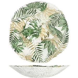 H&H Jungle glazen schaal, 40 cm, ideaal voor tafeldecoratie, inhoud