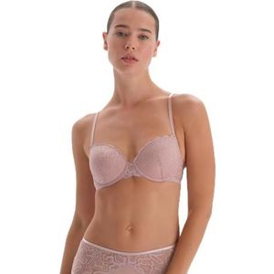 Dagi Push-up beha met dunne geometrische bandjes voor dames, Roze