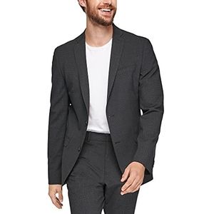 s.Oliver BLACK LABEL Blazer voor heren, Zwarte ruitjes