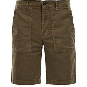 s.Oliver Regular fit voor heren: lichte bermuda, Khaki (stad)