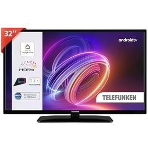 Telefunken TE32553G54V4DAZ LED 32 inch Smart TV HD-Ready, DVB-T2, DVB-C, DVB-S2, HDR10, WLAN, Werkt met Google, Netflix, klasse F