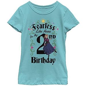 Disney Frozen Anna Fearless 2e verjaardag girls T-shirt, Tahitiblauw, Tahitiblauw