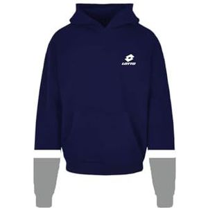 AMERICAN COLLEGE USA Lotto Sweat A Capuche DE Couleur Sportwear Garcon, Bleu, 16 ans