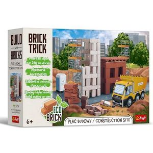 Trefl – Brick Trick: Bouwplaats/Bouw Site - Bouw van baksteen, Eco Stenen Blokken, 290 Bakstenen, Herbruikbaar, Creatieve Kit voor Kinderen vanaf 6 jaar