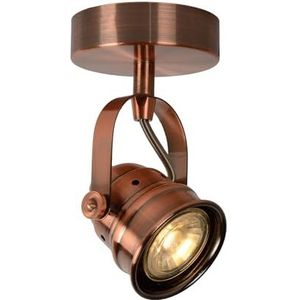 Lucide CIGAL - Plafondspot - Ø 9 cm - LED - GU10-1x5W 2700K - Koper