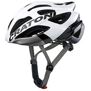 Cratoni Bolt Route helm, wit/zwart, fietsmaat, uniseks, volwassenen, eenheidsmaat