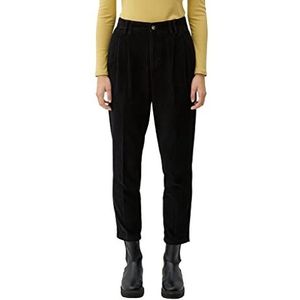 s.Oliver Dames corduroy broek 2121564, zwart.