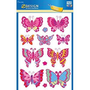 AVERY Zweckform Art. 53250 kinderen stickers 12 stuks vlinders glitter