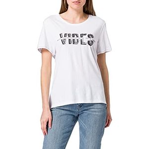 KEY LARGO Floor T-shirt voor dames, rond, gebroken wit/zilver (2083)