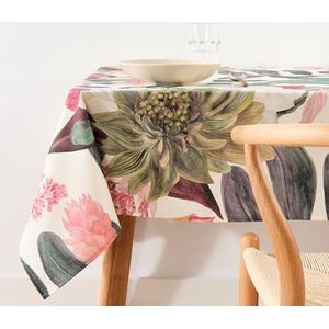 BELUM Nappe anti-taches, taille 100 x 155 cm - Nappe au toucher extra douce, couleur multicolore, nappe 100% fabriquée en Espagne, tissu 100% coton biologique, nappe modèle 0318-105