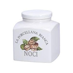 La Porcellana Bianca Deco Noci in geschenkdoos, opslag, glazen en container, porselein, 500 cc, 9,5 x 9,5 x 11,5 cm