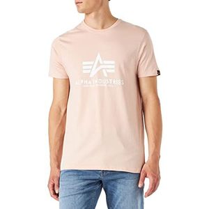 ALPHA INDUSTRIES Basic T-shirt met Pale Peach logo voor heren, Pale Peach