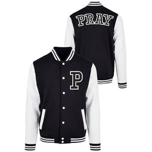 Mister Tee - Pray College jacket   Zwart/Wit