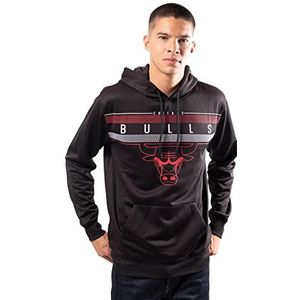 Ultra Game NBA Midtown Fleece Pullover voor heren, zwart.