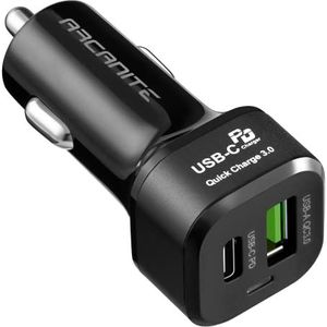 ARCANITE 45W USB snellader met twee poorten - USB-C PD3.0 (27W), USB-A QC3.0 (18W), Premium+