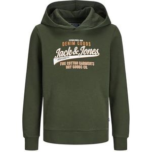 Sweatshirt Jack & Jones logo kinderen, Groen - Oranje - Wit