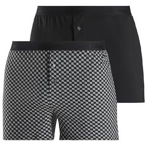 s.Oliver 96105367 Boxershorts voor heren, 2 stuks, zwart.