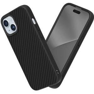 RHINOSHIELD Hoesje compatibel met [iPhone 15] | SolidSuit - dunne hoes met schokabsorberende technologie en premium matte afwerking - carbon