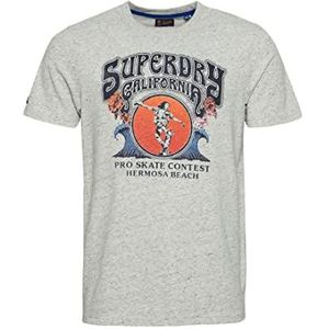 Superdry Vintage Skate Scene Tee overhemd heren, Elm Grey Snowy