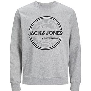 JACK & JONES Jcopilou Sweatshirt met ronde hals voor heren, Lichtgrijs gemengd/details: nieuwe lengte