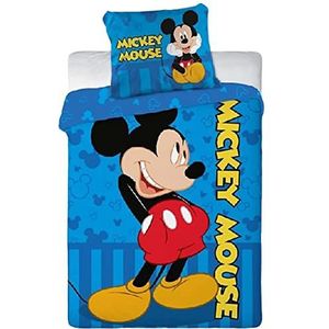 Disney Dekbedovertrek en kussensloop, motief: Micky Mouse, voor jongens, blauw