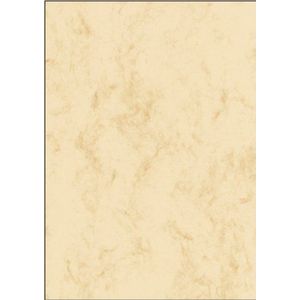 SIGEL DP191 gemarmerd karton / papier beige, A4, 25 vellen, motief aan beide zijden, 200 g