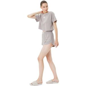 Koton Pyjamabroek, elastische tailleband, labeldetails, damesshorts, Mint Mix (987)