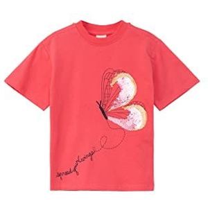 s.Oliver T-shirt à paillettes pour fille, Rouge, 92-98