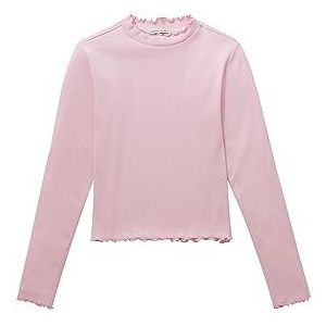 TOM TAILOR Meisjeshemd met lange mouwen met geribbelde structuur, 32267-Sweet Pink