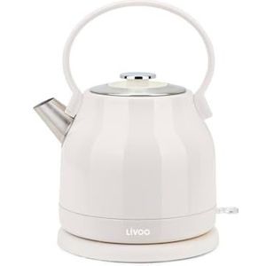 Livoo - Retro waterkoker 1,5 l DOD202C - 1850-2200W, roestvrij staal, 360° rotatie, verborgen weerstand