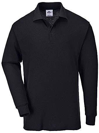 Portwest Poloshirt met lange mouwen Kleur: Zwart Maat: XSmall B212BKRXS