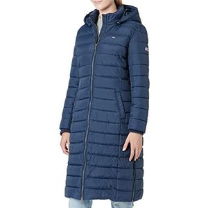 Tommy Jeans Tjw Basic Hooded Coat Gevoerde damesjassen, Twilight Navy