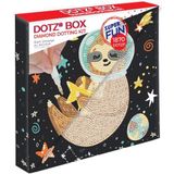 DIAMOND DOTZ DBX.018 - 5D Diamond Painting Kit - Origineel - Dotz Box Sloth Universum luiaard - Creatieve set met 1870 diamantmozaïekstenen - ca. 28 x 28 cm - complete set voor kinderen tot