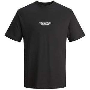 JACK&JONES JUNIOR Jorvesterbro T-shirt Ss Crew Neck Noos Jnr T-shirt voor jongens, zwart/pasvorm: los