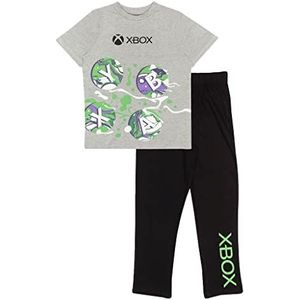 Xbox Jongenspyjama, lang, ronde hals, bedrukt officieel product voor kinderen van 5 tot 15 jaar, zwart.