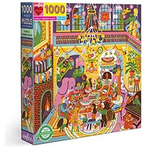 eeBoo 1000 stukjes Familly Diner Night-puzzel voor volwassenen van gerecycled karton - PZTFAM