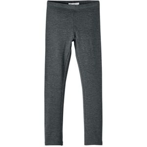 NAME IT Legging basique pour fille avec effet brossé, Gris foncé mélangé, 152