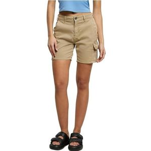 Urban Classics Short cargo taille haute pour femme, Unionbeige, 56