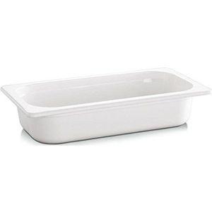 APS ECO 83753 ECOLINE GN 1/3 Melamine container met inkeping aan de rand, 32,5 x 17,6 x 6,5 cm, 2 liter, wit