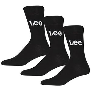 Lee Unisexe Noir | Hommes & Femmes Low Calf Designer Dress Casual Wear Smart Crew Socks, Noir, 43-46 EU
