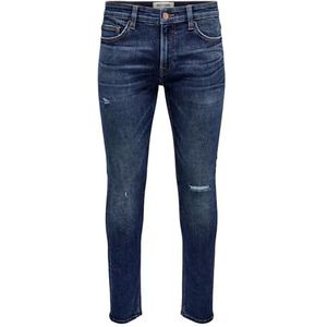 ONLY & SONS Onsloom Slim D. Blue 4254 Noos herenbroek, Donkerblauw denim