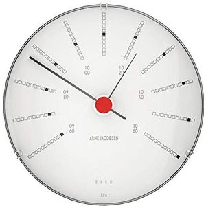 Arne Jacobsen Barometer Ø 12 cm Bankers origineel design creatieve details wit