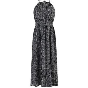 COBIE Midi-jurk voor dames van chiffon, 19226415-CO01, groen en wit, maat XS, chiffon midi-jurk, XS, Midi-jurk van chiffon