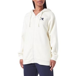 Diadora L.Tracksuit HD FZ Core Combinaison à Capuche Femme, Blanc (Butter White), L