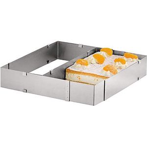 Axentia Kookframe, roestvrij staal, zilver, (b x h x d): ca. 23,5-44 x 5 x 20-37 cm, traploos verstelbaar