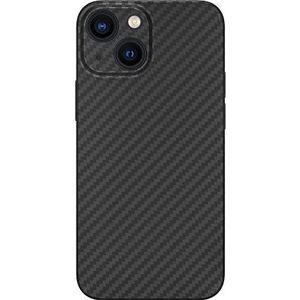 Black Rock - Ultra Slim Carbon Case compatibel met Apple iPhone 13 Mini | Aramide beschermhoes, draadloos opladen, Premium (zwart)