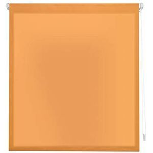 Blindecor Aure | Easyfix rolgordijn doorschijnend effen - oranje, 62 x 180 cm (breedte x hoogte) | Stofmaat 59 x 175 cm | Raamrolgordijnen zonder gereedschap