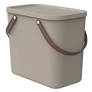 Rotho - Prullenbak van 25L - Opbergcontainer - Cappuccino